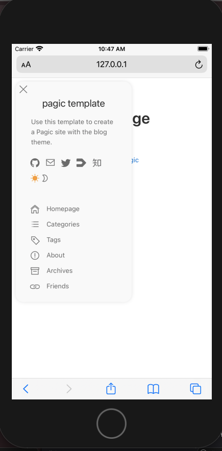 Pagic in Mobile